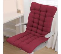 Rr tianshi Cuscino per Sedia con Schienale Alto Cuscino per Sdraio in Legno Rilassante, Cuscino per Sedia Spessa Cuscino per casa Ufficio Giardino Interno Esterno (80x40cm,Rosso)