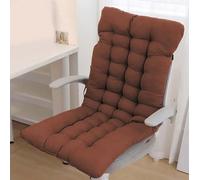 Rr tianshi Cuscino per Sedia con Schienale Alto Cuscino per Sdraio in Legno Rilassante, Cuscino per Sedia Spessa Cuscino per casa Ufficio Giardino Interno Esterno (150x55cm,Marrone)