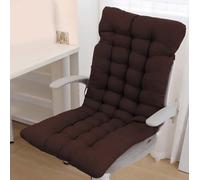 Rr tianshi Cuscino per sedia con schienale alto, per relax e relax in legno, per sedia a sdraio, casa, ufficio, giardino, adatti per interni ed esterni (140 x 40 cm, caffè)