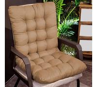 Rr tianshi Cuscino spesso per sedia a sdraio e sdraio, antiscivolo, in legno, per casa, ufficio, patio, interni (60 x 50 cm, beige)