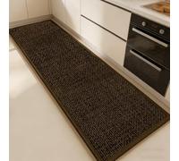 Rr tianshi Tappeto da cucina antiscivolo, lavabile, moderno, assorbente, antimacchia, tappeto per corridoio, cucina, tappetino in iuta per la parte anteriore del lavandino e soggiorno (caffè, 50 x 80