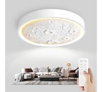 RRBEST Lampada a Muro Moon, Dimmerabile Applique da Parete a Forma Di Luna, Rotondo Plafoniera LED Soffitto Moderna con Telecomando, per Camera da Letto Soggiorno Scala Luce Notturna