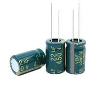 RRBXXUYN 100PCS 450V22UF 22UF 450V Aluminum Electrolytic Capacitor High-Frequency 13X21MM