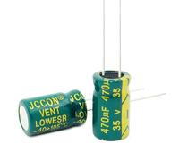RRBXXUYN 100PCS 470UF 35V 35V470UF Aluminum Electrolytic Capacitor High-Frequency 10X17MM