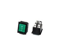RRBXXUYN 1Pcs Green 220V Switch KCD4 Boat-Shaped Rocker Power Button ON-off-ON 6pin with Light