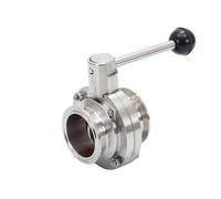 RRBXXUYN 3/4" 1" 1-1/4" 2“ Tri Clamp Valve 304 Stainless Steel for Dairy Product Homebrewed Beer (51mm Ferrule 64)