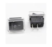 RRBXXUYN 5Pcs/Lot Black Push Button Switch 6A-10A 110V 250V 2Pin Snap-in On/off Rocker Switch 21MM*15MM with Waterproof Cover Black
