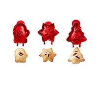 RRCJXLQDSF Stampi Mini Torta Natalizia Per Baking | Pressa Hand-pie Tascabile | Set Per Tartine Dolci E Salate Per Feste E Buffet | Stampi Mini Pie in ABS Riutilizzabili (RED-3PCS-B)
