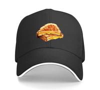 RRCRUHG Classico Berretto da Baseball con panino al Formaggio grigliato offerto Man for The Sun Custom Ladies Sport Cotton Fitting Sportivo Regolabile da Corsa da Golf Cappello da Golf da Corsa