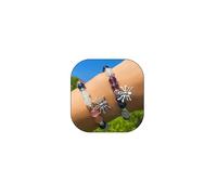 Rrdaily Energy Stone - Set di braccialetti elasticizzati da donna, con perline a forma di ragno, colorati e alla moda, idea regalo per amanti dell'amicizia, Medium, Lega, Nessuna pietra preziosa