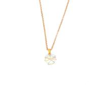 Rrdaily Graziosa collana con ciondolo a forma di cuore di cristallo, collana semplice con pietra naturale intrecciata, collana alla moda per amicizia, festival, gioielli regalo, Large, Metallo