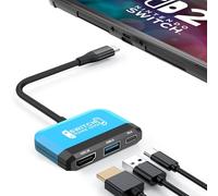 RREAKA Switch 2 Dock di ricambio per Nintendo Switch 1 e 2, adattatore TV con HDMI 4K a 60Hz, porta USB 3.0, PD 100W, docking station portatile da viaggio per Nintendo 2