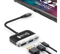RREAKA Switch 2 Dock di ricambio per Nintendo Switch 1 e 2, adattatore TV con HDMI 4K a 60Hz, porta USB 3.0, PD 100W, docking station portatile da viaggio per Nintendo 2