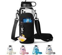 RRegeny Portabottiglie con cinghia per borraccia termica Hydroflask da 907,2 g e 1134 g, borsa a tracolla con tasca per telefono, custodia per bottiglia d'acqua per uomini e donne, escursionismo