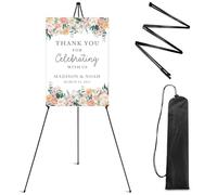 RRFTOK - Cavalletto istantaneo da 150 cm, cavalletto pieghevole portatile per banner di nozze e espositore per poster, cavalletto da tavolo in metallo con borsa portatile.