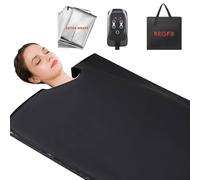 RRGFB Coperta sauna a infrarossi per la casa, borsa per sauna a secco portatile in pelle PU per perdita di peso e disintossicazione, riscaldamento a cristalli di carbonio a basso EMF, 1,5 m x 0,9 m