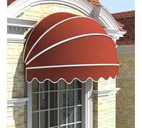 RRHCW Tende da Sole A Cappottina,Tenda da Sole Modello A 4 Raggi Realizzata in Tessuto Tenda da Sole Modello,Tettoia per Porta A Cupola,UV Protezione Solare Antipioggia-Red||Diameter:150cm/59in