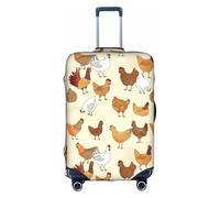 Rrhgipp A Brood of Chickens - Copertura protettiva per valigia, lavabile, elastica, da viaggio, bianco, XL