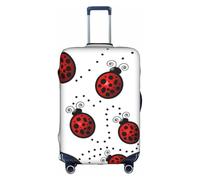 RRhgipp Art Ladybug Tracks - Copertura protettiva per valigia, lavabile, copertura elastica da viaggio, bianco, S