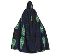 RRhgipp Bella bottiglia di sotto il cielo notturno mantello con cappuccio unisex lungo mantello con cappuccio mantello vampiro strega costume regalo 150 cm