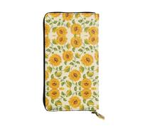 RRhgipp Bella Giallo Girasole Donne Portafogli RFID Blocco In Pelle Lunga Delle Donne Titolare Della Carta Del Telefono Della Signora Borsa