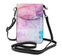 RRhgipp Borsa a tracolla colorata in marmo rosa pastello blu viola borsa per telefono a tracolla da donna piccola borsa a tracolla in pelle PU borsa per telefono cellulare