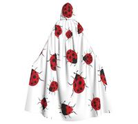 RRhgipp Coccinella con cappuccio mantello lungo mantello triste mietitore vampiro strega carnevale Halloween mago costume 147,3 cm