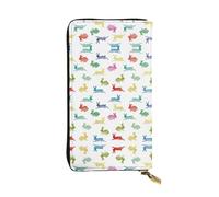 RRhgipp Conigli in diverse pose che saltano in esecuzione portafogli da donna blocco RFID in pelle lunga porta carte telefono signora borsa da viaggio regali