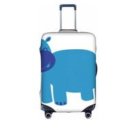 Rrhgipp Copertura protettiva per valigie con ippopotamo carino, lavabile, copertura elastica da viaggio, bianco, L