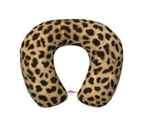 RRhgipp Cuscino da viaggio con stampa leopardata animalier, lavabile in aereo, treno, auto, cuscino per sonnellino, a forma di U
