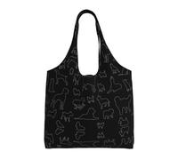 RRhgipp Dog Show Black Women Canvas Tote Borse a Spalla Borsa da Lavoro Borsa Riutilizzabile per la spesa Borse da donna