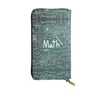 RRhgipp Formule Forme Teoria Lezione di Matematica Parola Delle Donne Portafogli RFID Blocco In Pelle Lunga Delle Donne Titolare Della Carta Telefono Signora Viaggio Borsa Regali