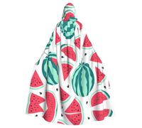 RRhgipp Frutta Anguria Mantello con Cappuccio Lungo Mantello Tristo Mietitore Vampiro Strega Carnevale Halloween Mago Costume 147,3 cm