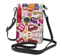 RRhgipp Giornale Scuola In Inglese Crossbody Borsa Del Telefono Delle Donne Piccola Borsa A Tracolla In Pelle Dell'unità di elaborazione Della Borsa