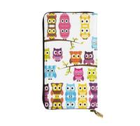 RRhgipp Gufi sui rami degli alberi portafogli da donna RFID blocco pelle lunga donna porta carte telefono signora portafoglio da viaggio regali