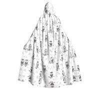RRhgipp Gufo albero rami mantello con cappuccio lungo mantello triste mietitore vampiro strega carnevale Halloween mago costume 147,3 cm