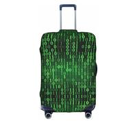 Rrhgipp Hacker Era - Copertura protettiva per valigia, lavabile, da viaggio, elastica, protezione per valigie, bianco, L