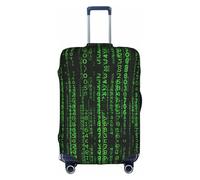 Rrhgipp Hacker Era - Copertura protettiva per valigia, lavabile, da viaggio, elastica, protezione per valigie, bianco, L