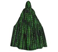 RRhgipp Hacker Era Mantello con cappuccio unisex lungo mantello con cappuccio mantello da vampiro strega costume regalo 150 cm