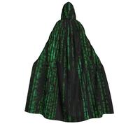 RRhgipp Hacker Era Mantello con cappuccio unisex lungo mantello con cappuccio mantello da vampiro strega costume regalo 150 cm