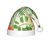 RRhgipp Hojas Tropicales Y Flores - Cappello natalizio da Babbo Natale, per bambini, accessorio regalo natalizio