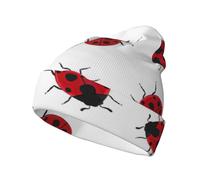 RRhgipp Ladybug Beanie da uomo comodo traspirante morbido berretto invernale cappelli per donne e uomini regali nero