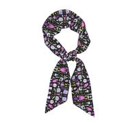 RRhgipp Magica Stregoneria Stregoneria Boemia Disegno di Seta Feeling Sciarpa Donna Moda Modello Tinta unita Allungato Raso Foulard Lady Gift