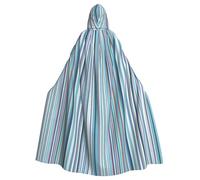 RRhgipp Mantello con cappuccio a righe verticali mantello lungo mantello triste mietitore vampiro strega carnevale Halloween mago costume 147,3 cm