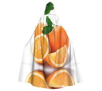 RRhgipp Mantello con cappuccio arancione lungo mantello triste mietitore vampiro strega carnevale Halloween mago costume 147,3 cm