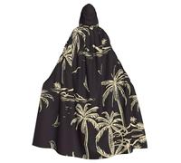 RRhgipp Mantello lungo con cappuccio da palma da strega, costume da strega, per carnevale, Halloween, 147,3 cm