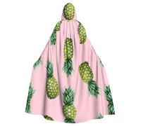 RRhgipp Mantello lungo con cappuccio stampato ananas mantello triste mietitore vampiro strega carnevale Halloween mago costume 147,3 cm