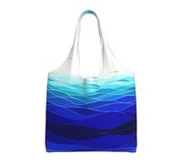 RRhgipp Ocean Waves Barca a vela Con Uccelli Marittimo Donne di Tela Tote Borse a Spalla Borsa da Lavoro Borsa Riutilizzabile Drogheria Shopping Bags Borse Da Donna