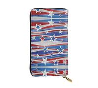 RRhgipp Patriotic Stars Strips Independence Day Womens Portafogli RFID Blocco In Pelle Lunga Donne Titolare Della Carta Telefono Signora Viaggio Borsa Regali