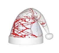 RRhgipp Red Paint Art - Cappello di Babbo Natale per bambini, per travestimento natalizio